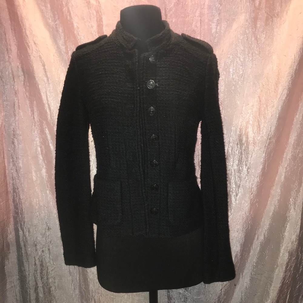Ann Taylor LOFT‎ black button up cardigan